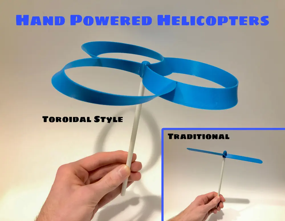 Hand Powered Helicopter/Propeller Toy