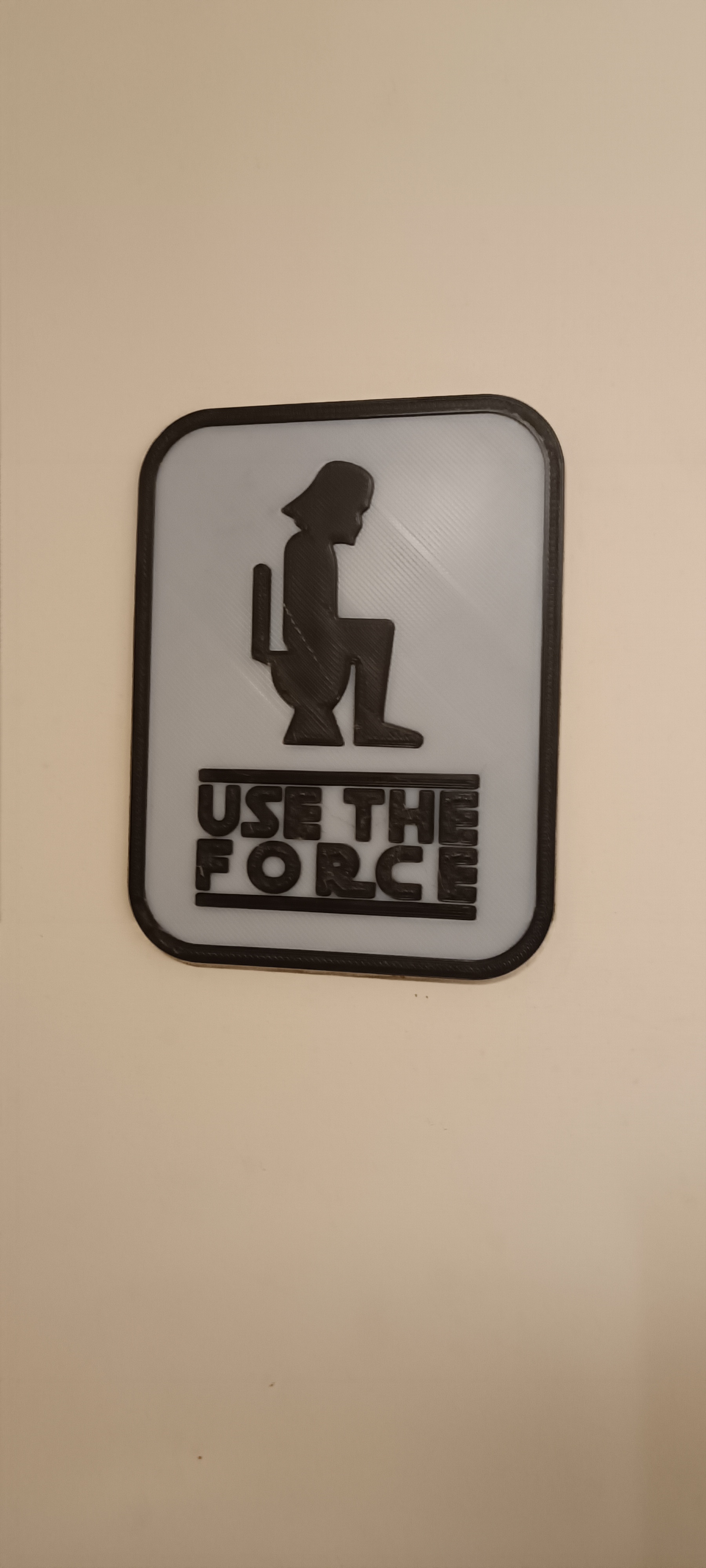 use the force bathroom sign
