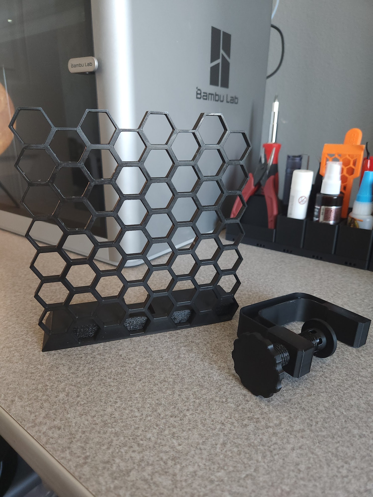 Honeycomb Storage Clamp on Desk Mount - photo 2