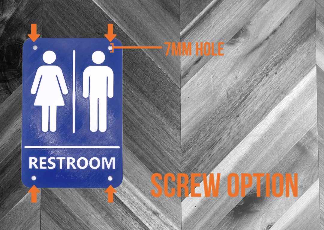 Restroom bathroom signs - photo 3