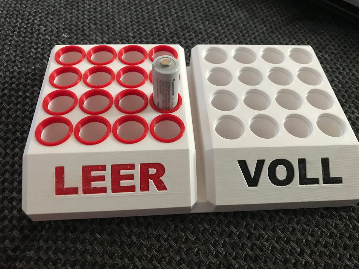 Aufbewahrung AA Akkus (HR6) oder AAA Akkus (HR03) Leer und Voll geladen Batterie box battery storage holder empty full charged - photo 4