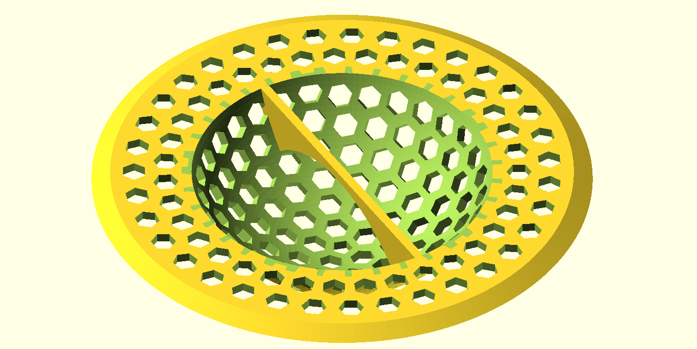 Customizable Geodesic Kitchen Sink Drain Strainer