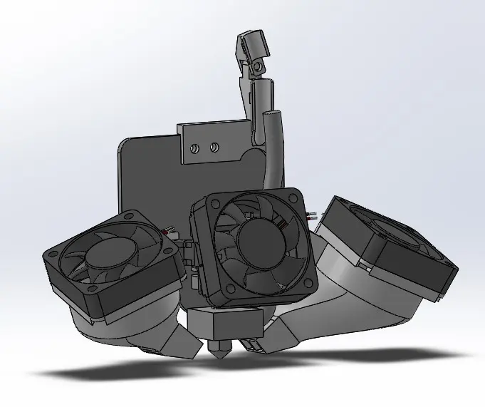 TronXY X1/X3 Dual/Single 40mm Fan Mount and Part Coolers and Cable Router
