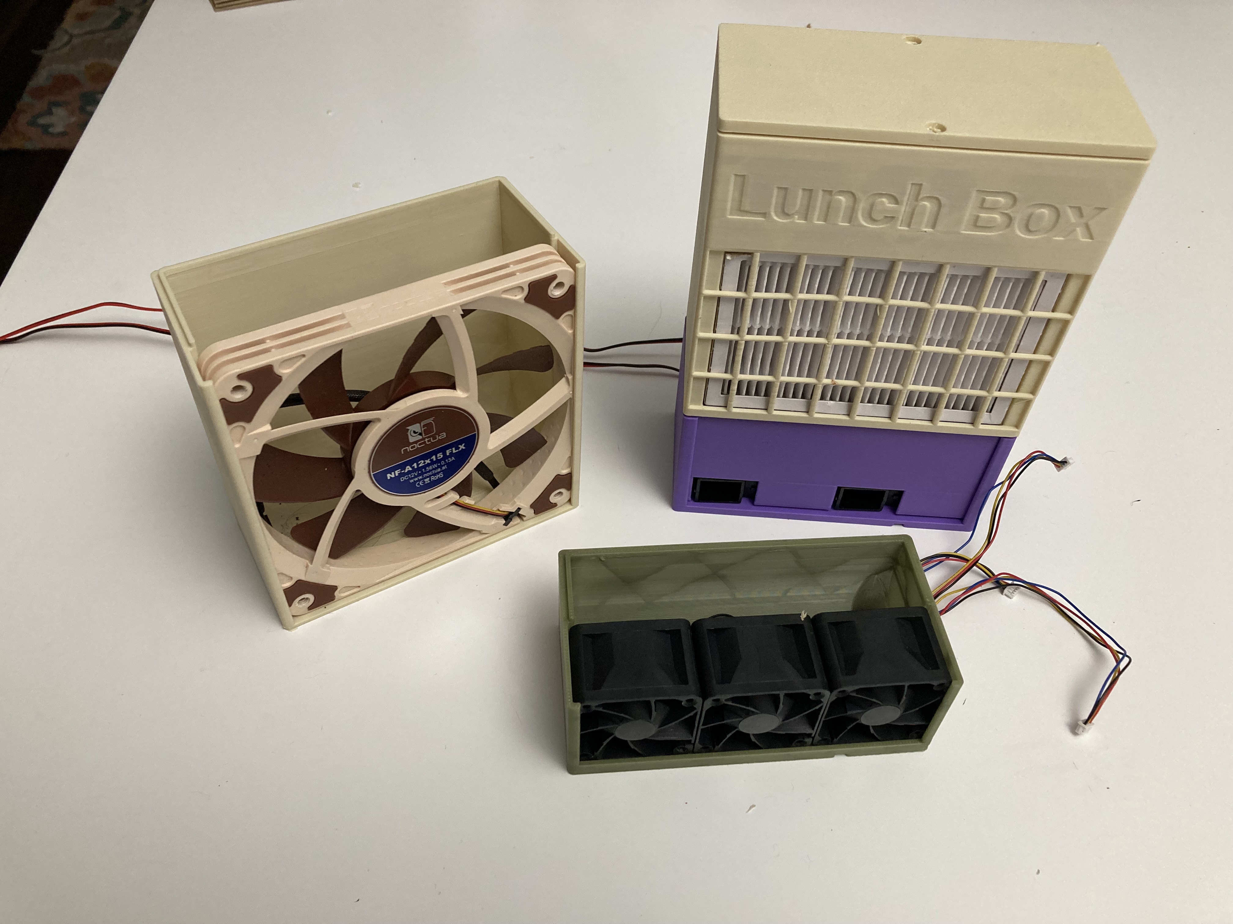 LunchBox HEPA+Carbon filter for Prusa Enclosure/Bambu Lab X1C/P1P/Voron/Qidi (simple recirculating parametric air purifier)
