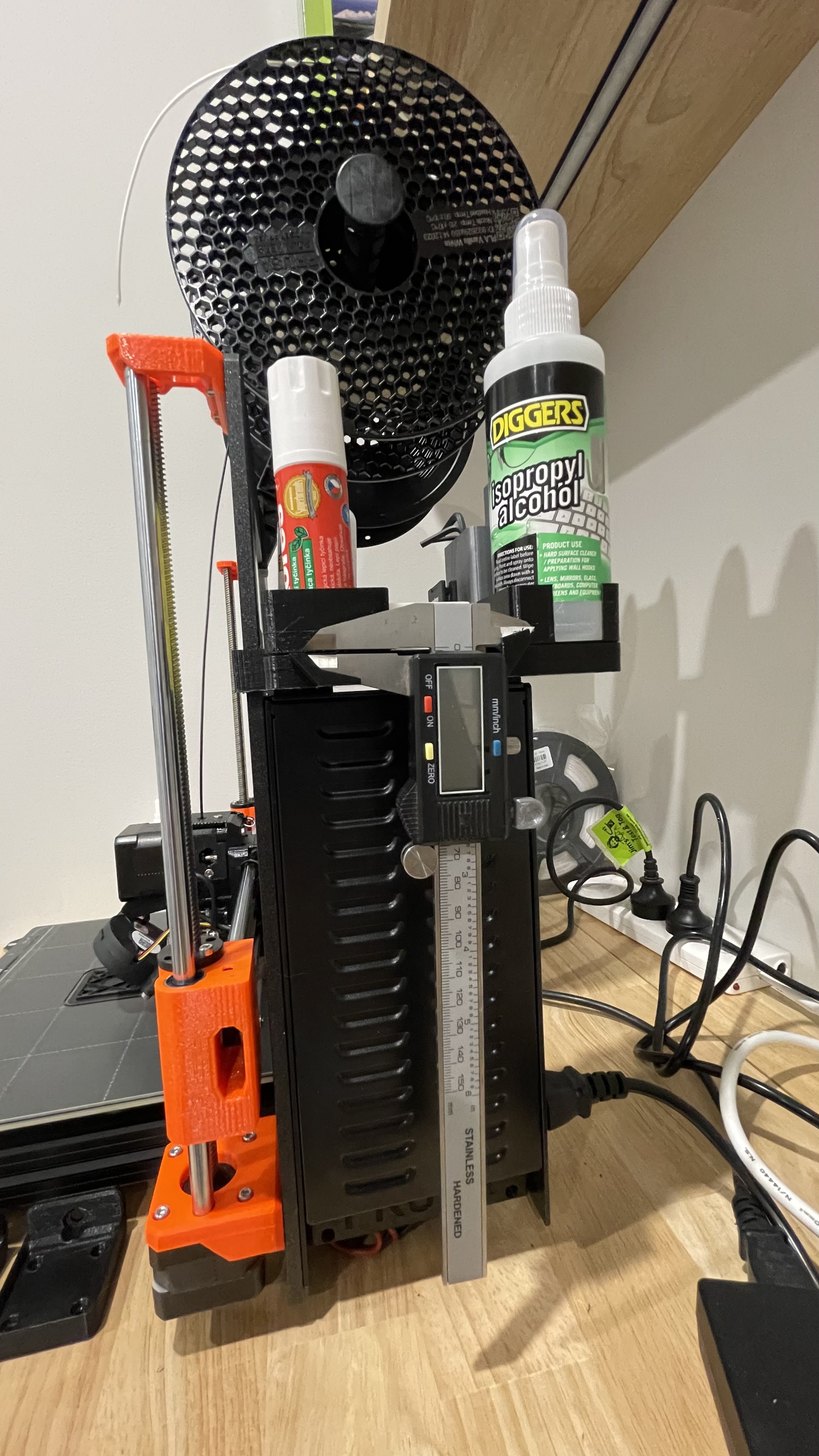 Gridfinity PrusaMk3 tool and caliper holder (correct way of storing your calipers)