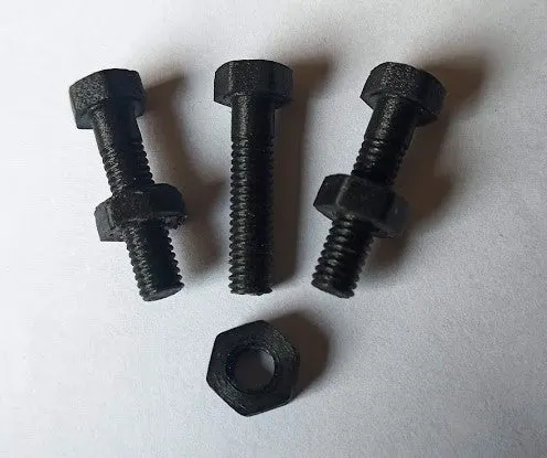3D printable M5 Hex Screw and Nut - photo 2