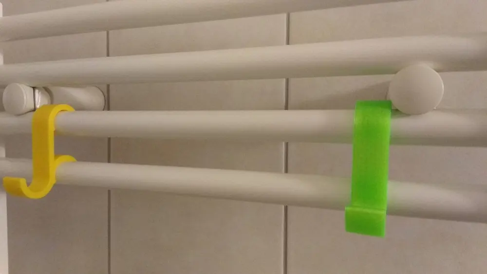 Parametric radiator towel hook