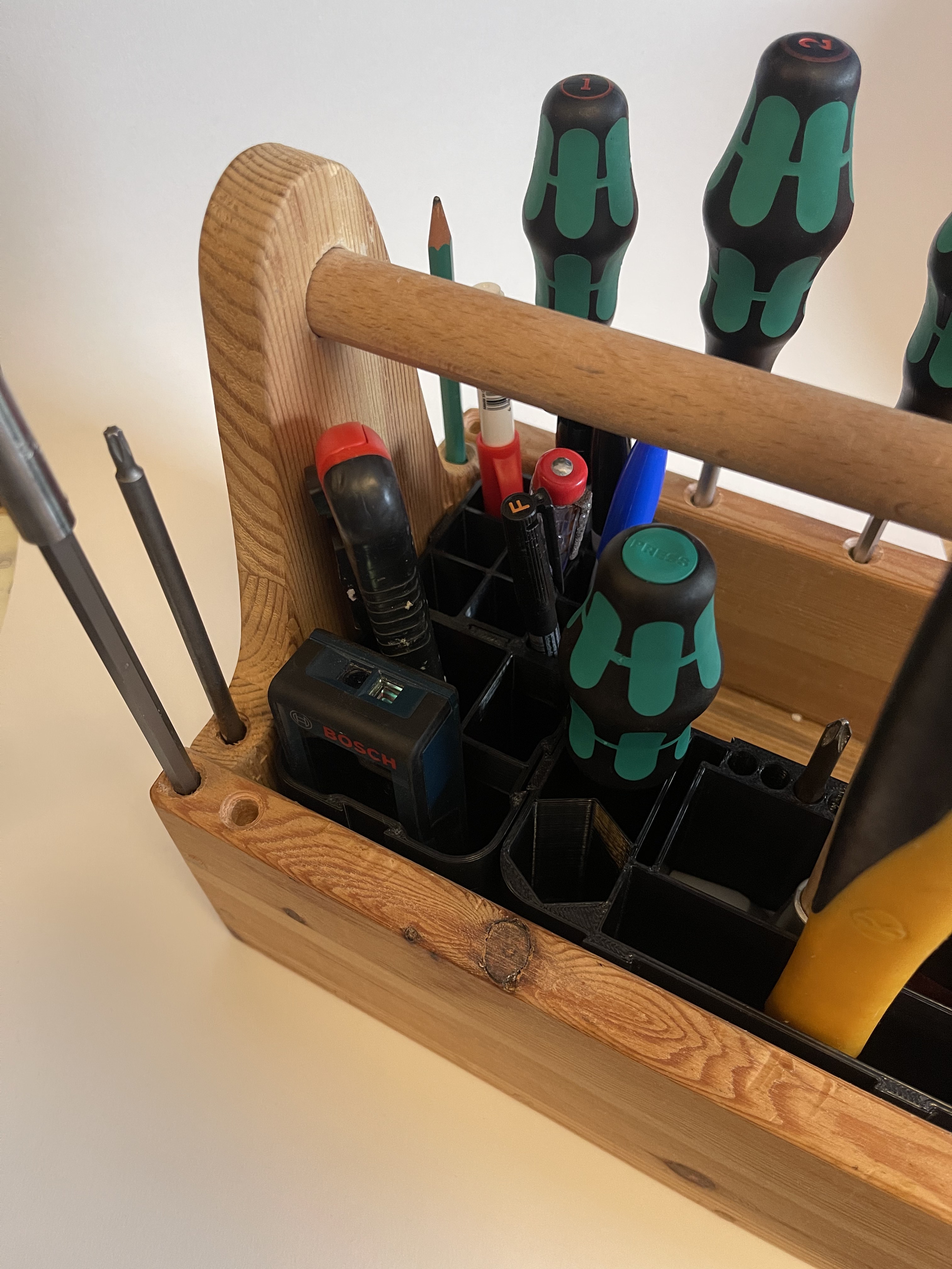 Modular interlocking tool and pen holders - OpenTool 7x7x8cm