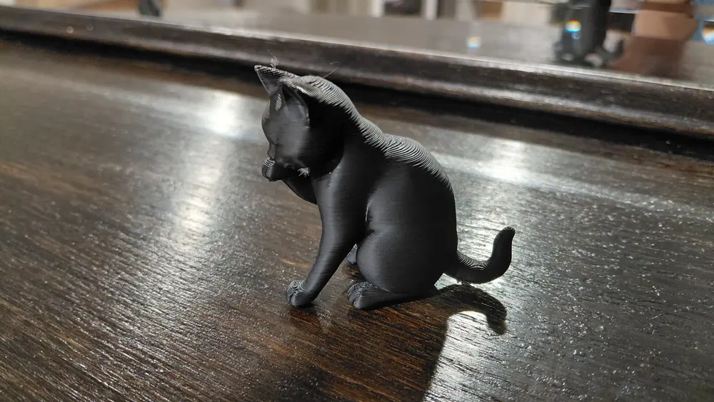 Modern Black Cat Figurine Art