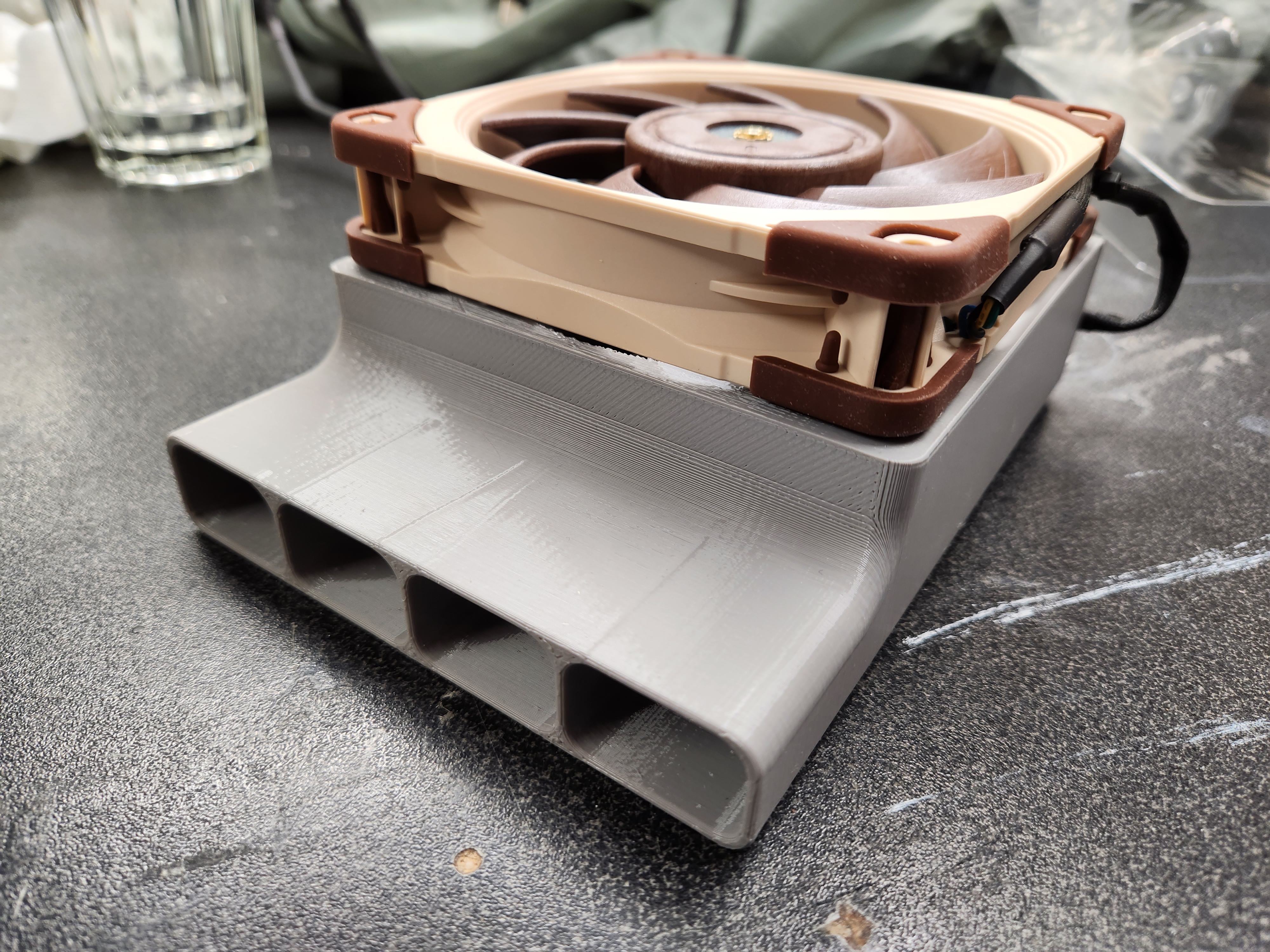 120 mm fan angle blower adapter