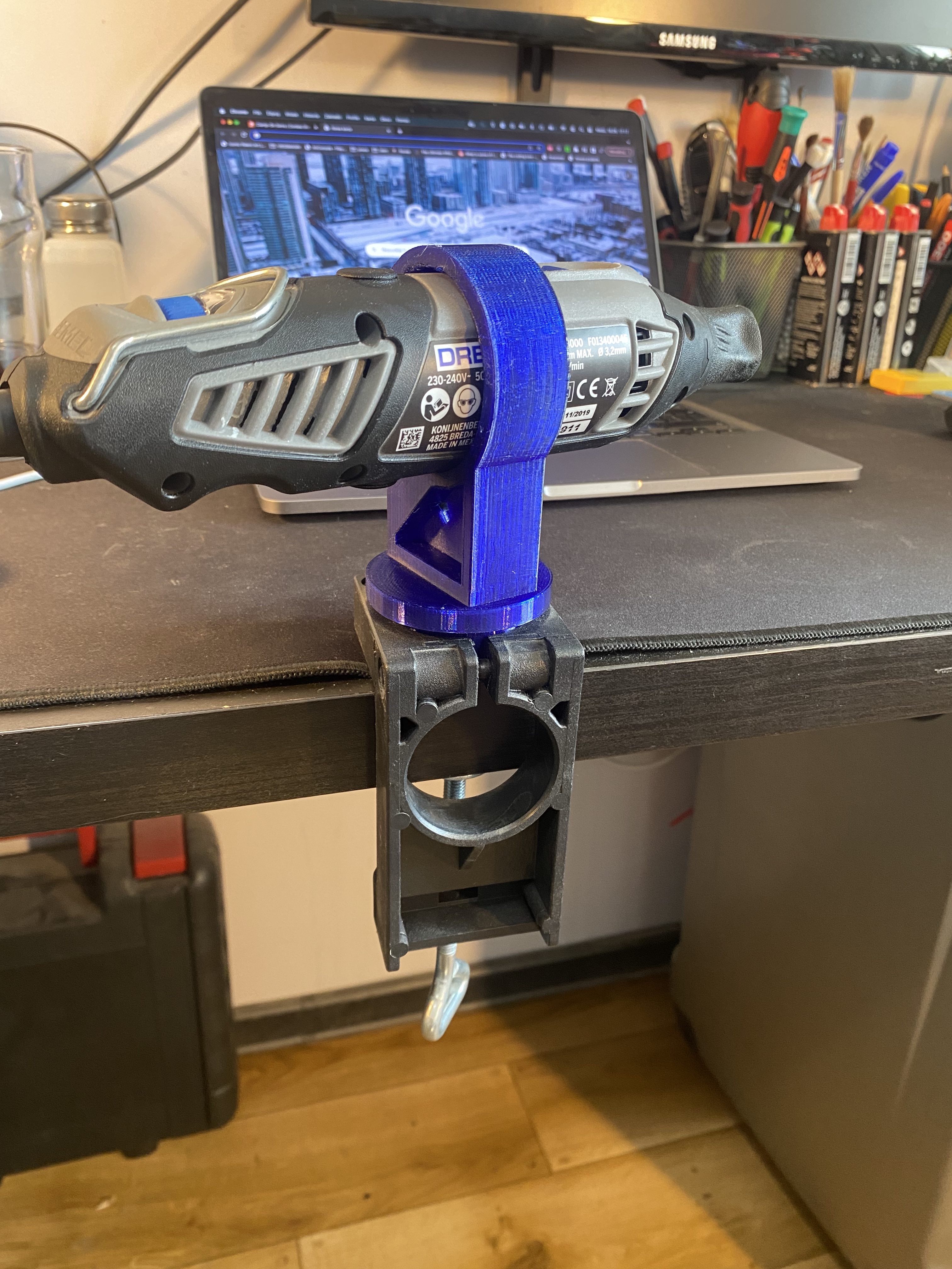 Dremel 4000 table clamp attachment / mod - photo 2