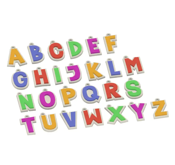 Alphabet letter keychain - photo 2