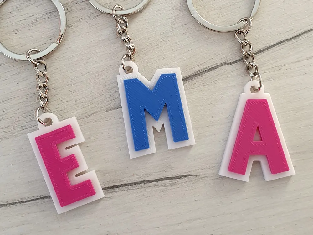 Alphabet letter keychain