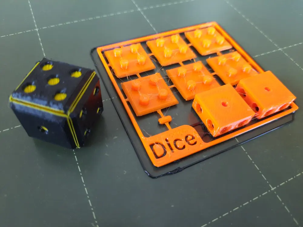 Multicolor dice kit card