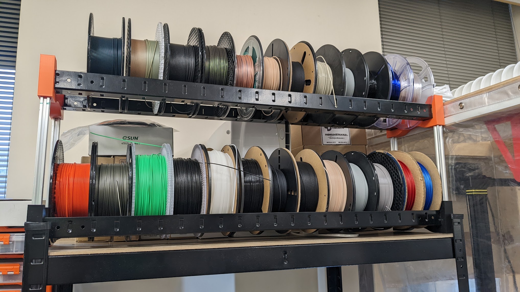 Simple filament spool storage shelfs - photo 2