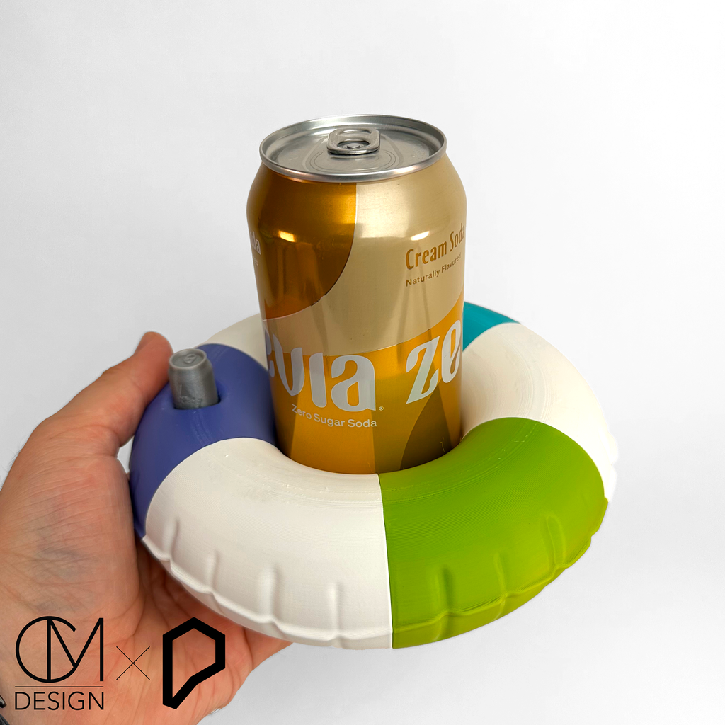 Pool Float Coaster - Inflatable donut ring koozie for bottles & cans - photo 2