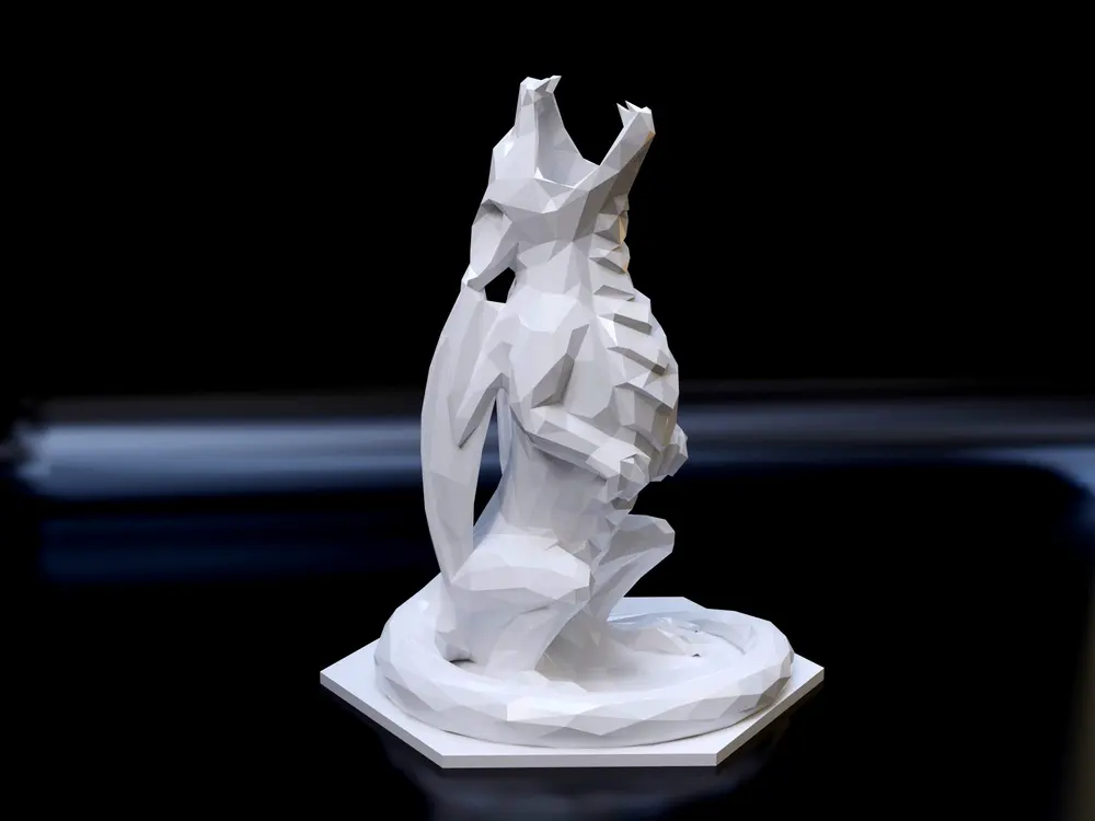 Low Poly Dragon Dice Tower