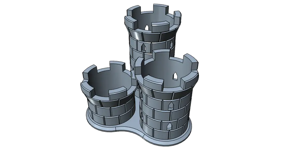 Pencil Holder pencils holder Pencil Stand pencils stand Pen Holder pens holder pen stand pens stand ofiice organizer desk organizer desktop organizer CASTLE TOWERS easy print without support