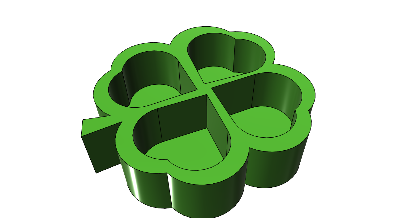Bowl basket tray clover easy print - photo 2