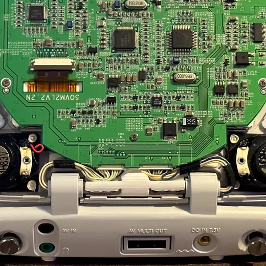 PSone LCD Screen Top Hinge Screw Hole Repair