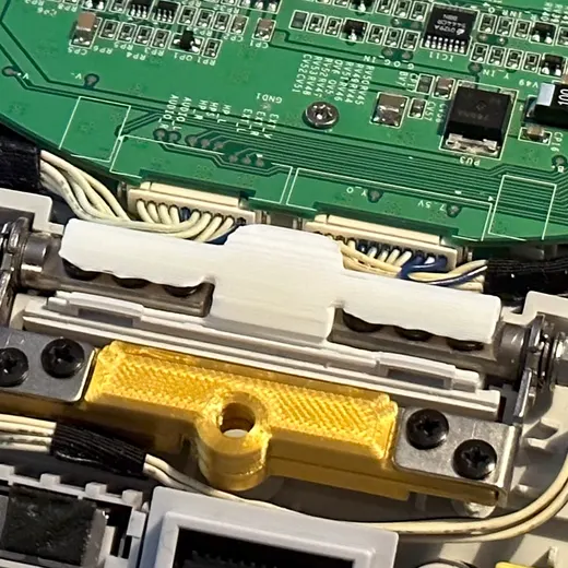 PSone LCD Screen Top Hinge Screw Hole Repair - photo 3
