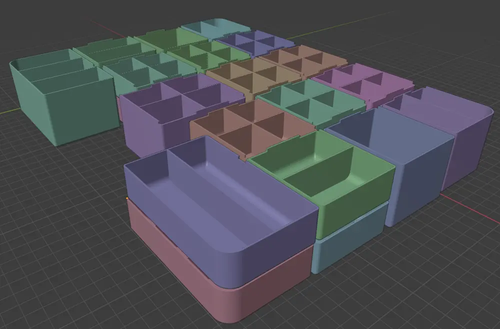HDX (or Hypertough / Hyper Tough / Anvil) Organizer Box Inserts (FreeCAD Parametric) - photo 4