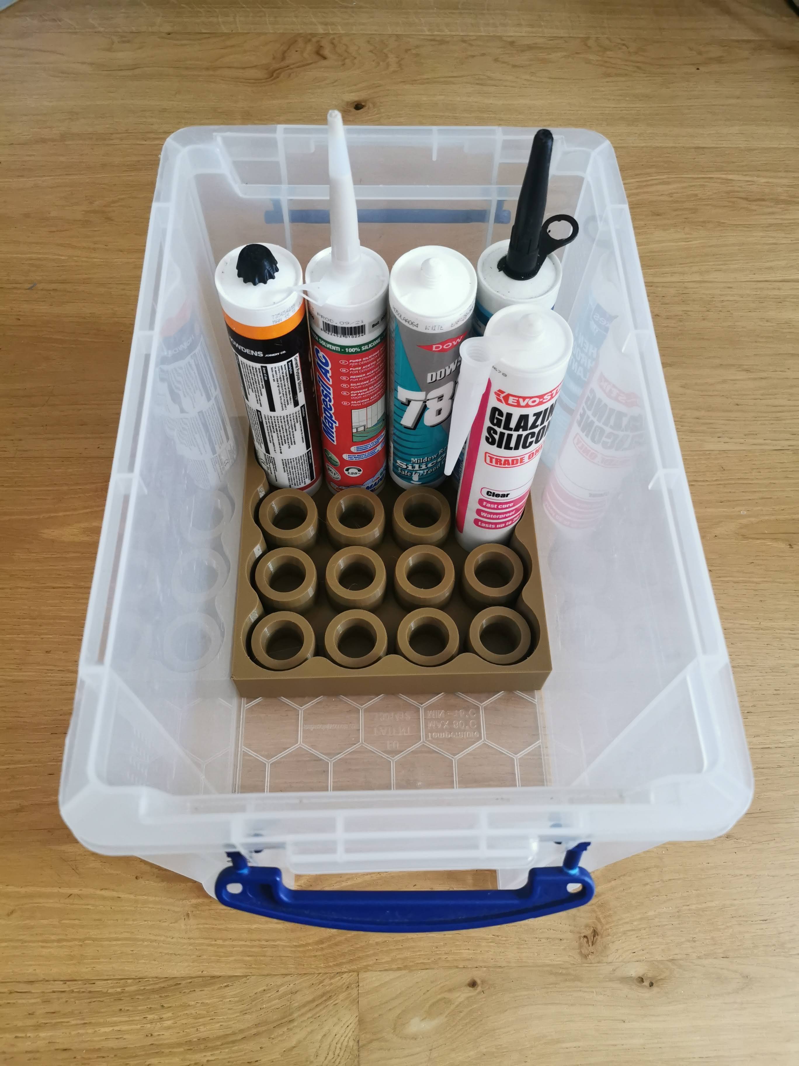 Sealant tube storage rack