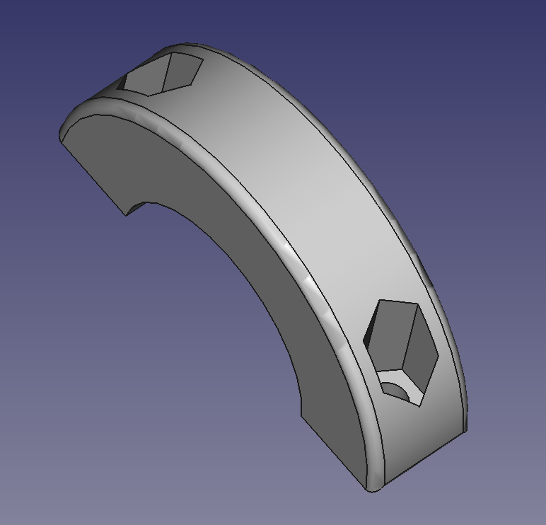Clamp Schelle (FreeCAD) HexNut-Version - fully parametric