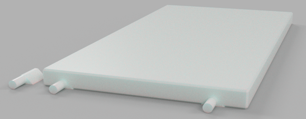 Fully customizable flush cabinet shelf plate and pins - photo 3