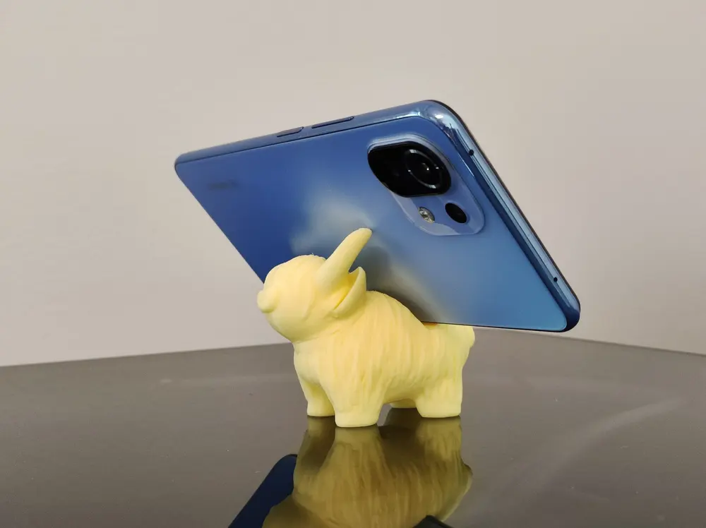 Young Little Highland Cow Phone Holder