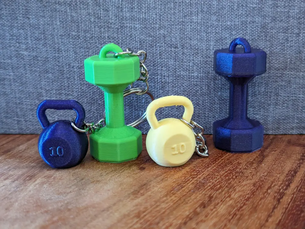 Dumbbell Keychain