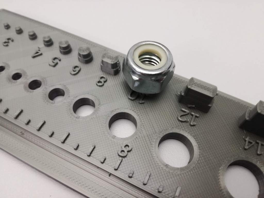 Screw Sizer - metric screws nuts bolts measure jig - photo 2