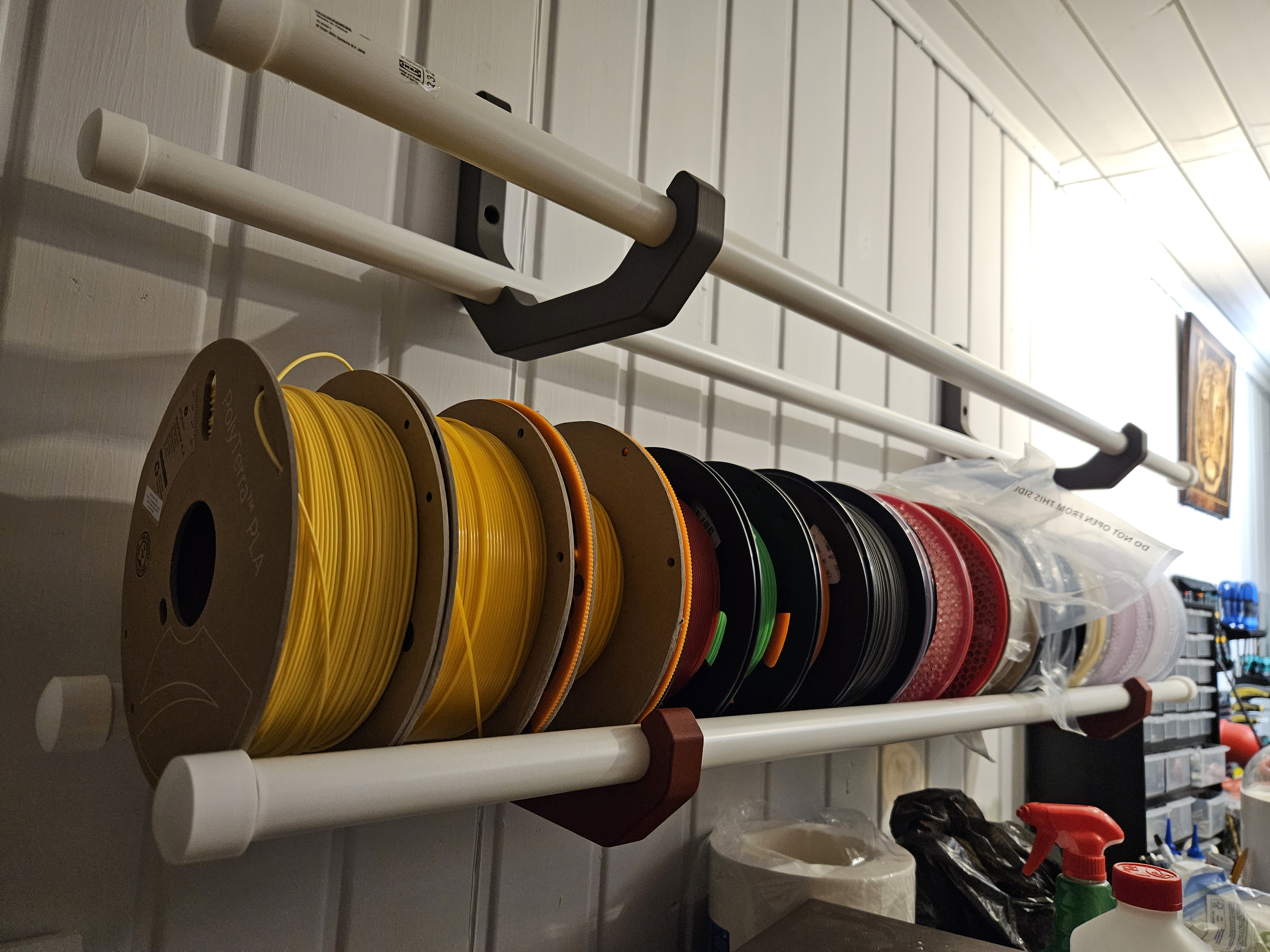 Wall Mount Filament Spool Shelf Bracket - photo 3