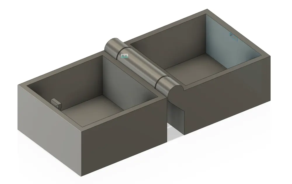 50X50X50mm Box with Hinge And Clip Lock - photo 2