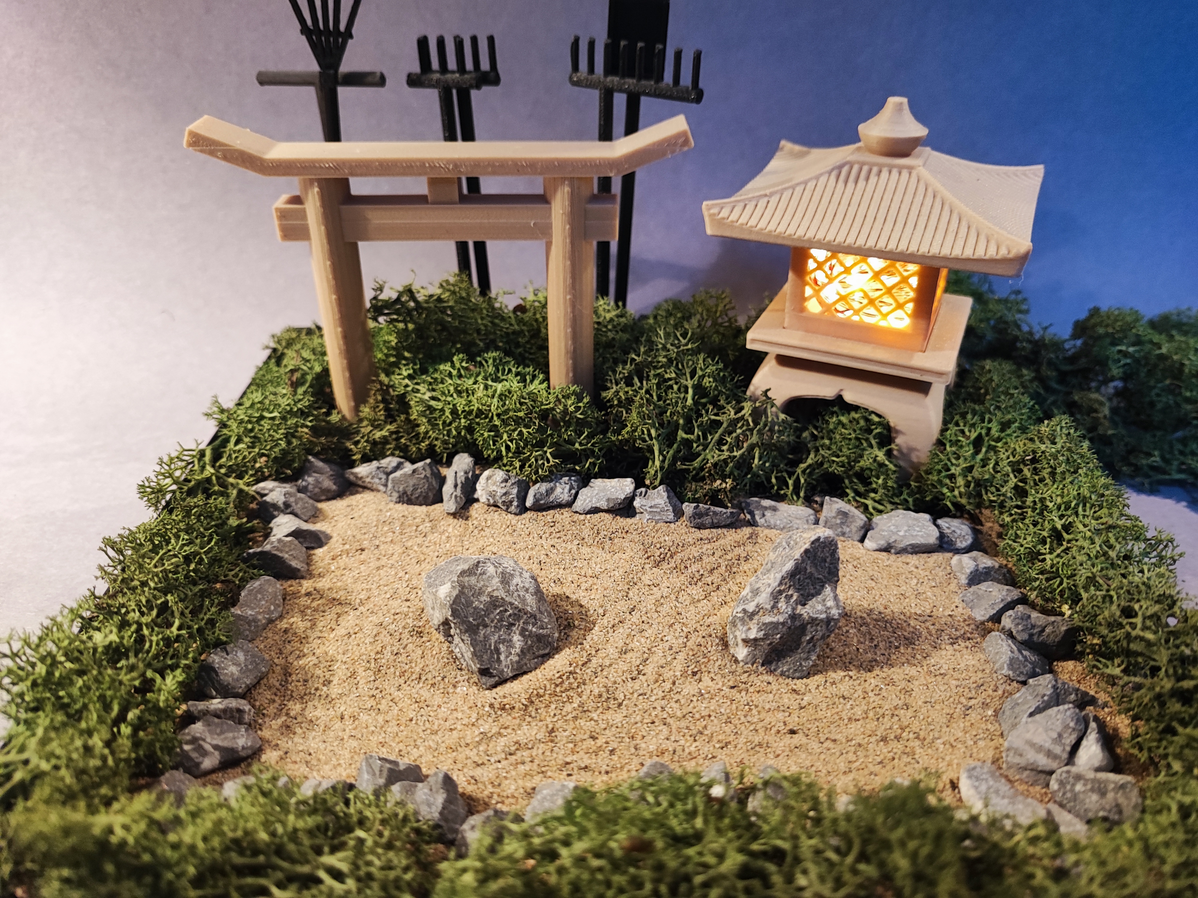 Zen Garden with gate, lamp and tools - photo 2