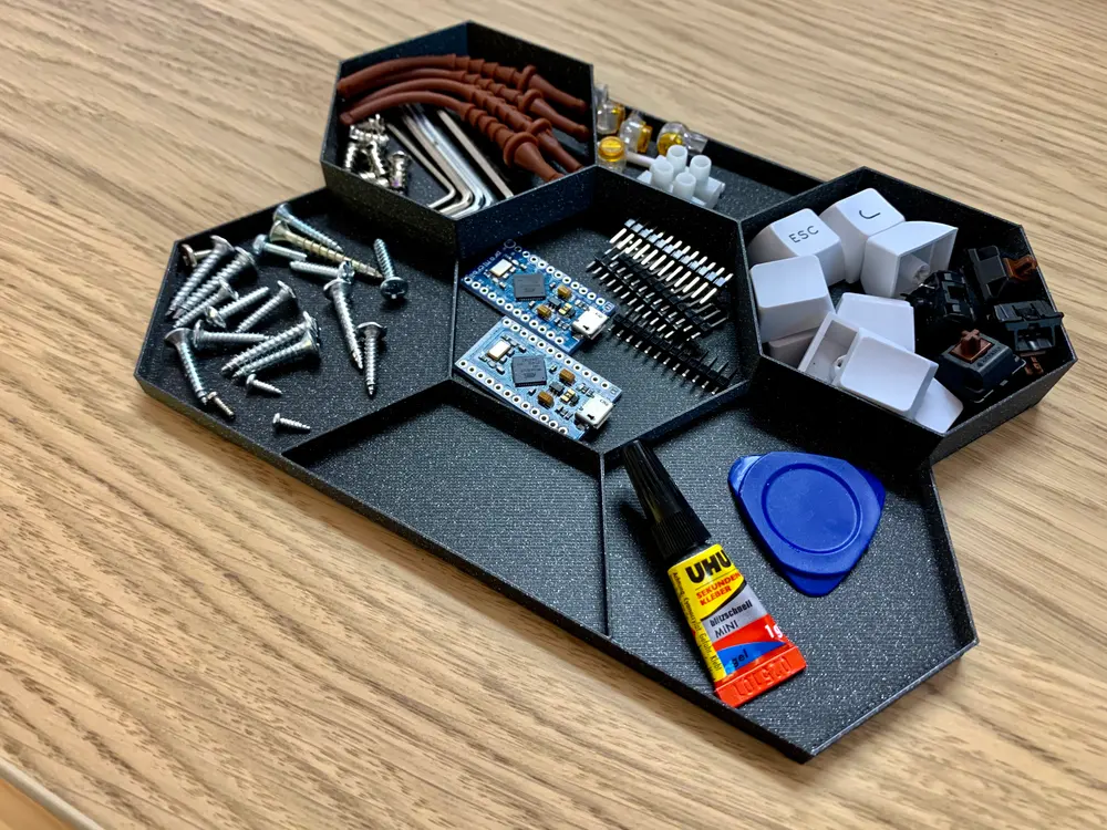 Thin Hexagon Desk Tray