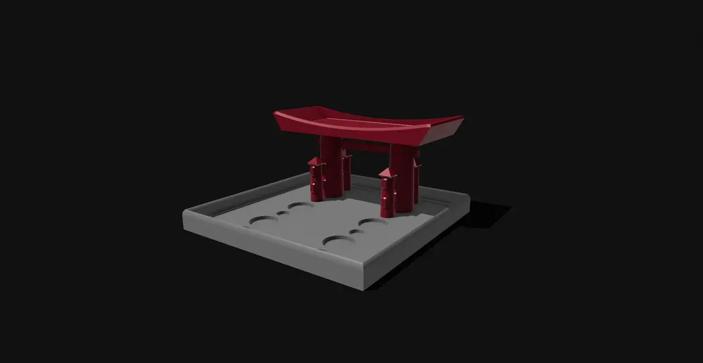 Two layer Zen Garden with Torii Gate Garden with tools - photo 2