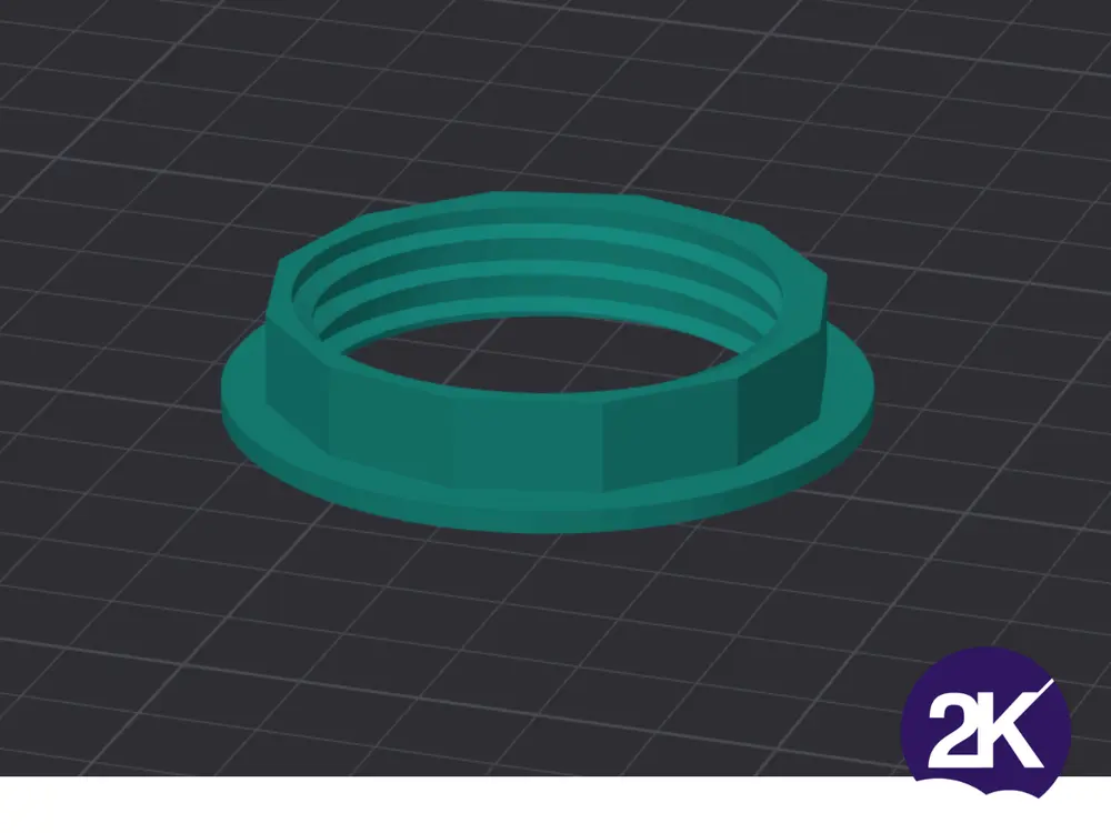 Replacement Nut for E27 Lamp Socket, easy to print - photo 4