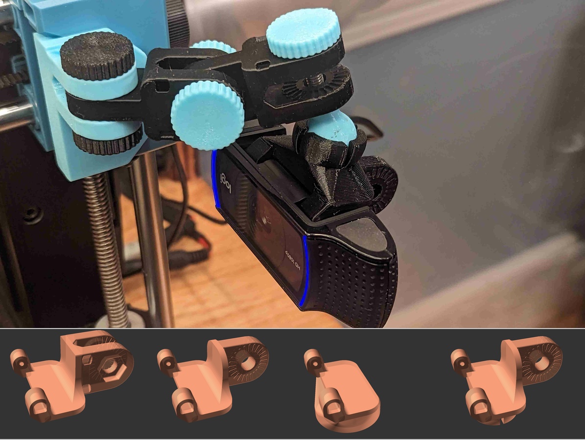 Logitech C920 adapter for articulating camera mount