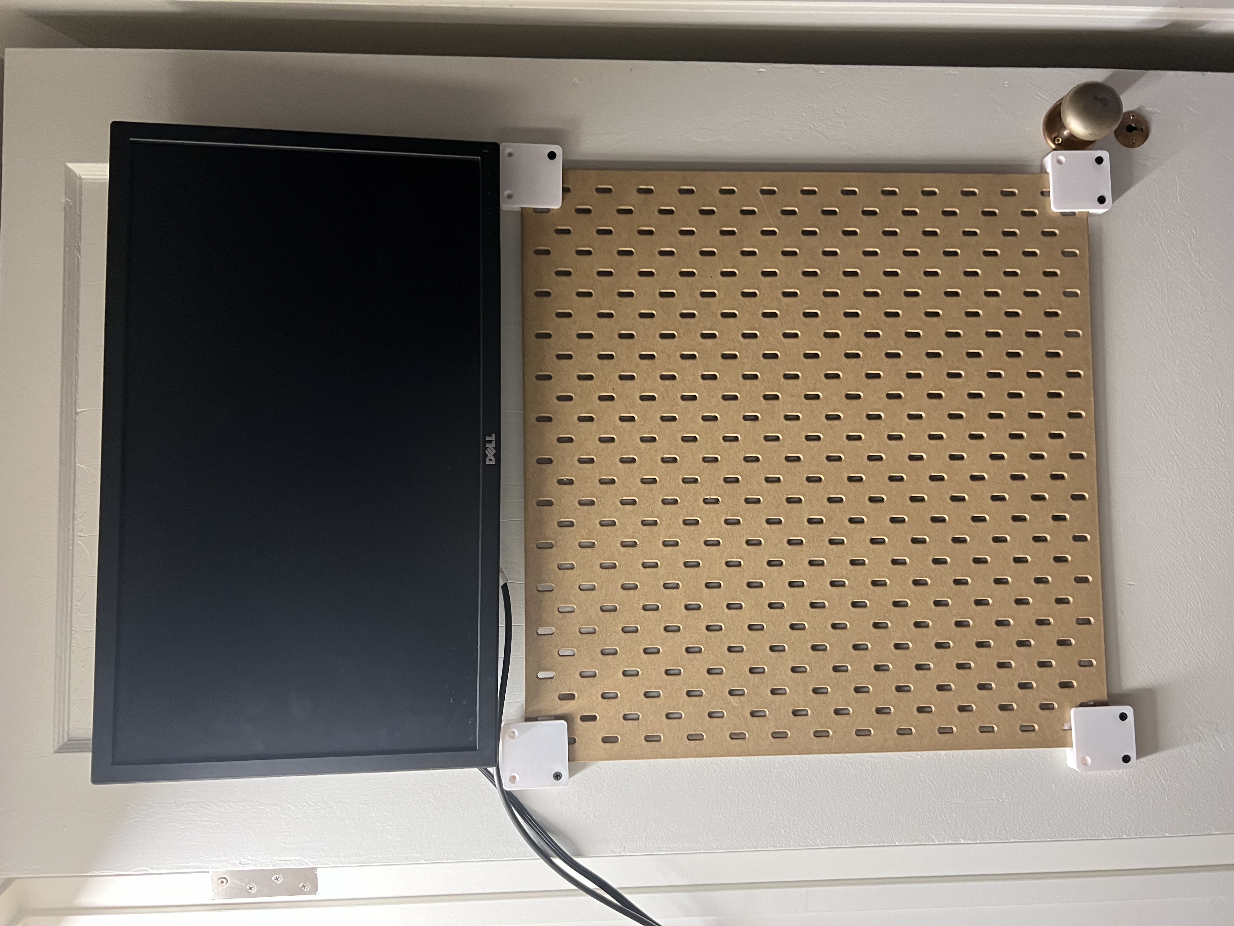 Ikea Pegboard "SKÅDIS" Door Mount: Outside Edge Mount
