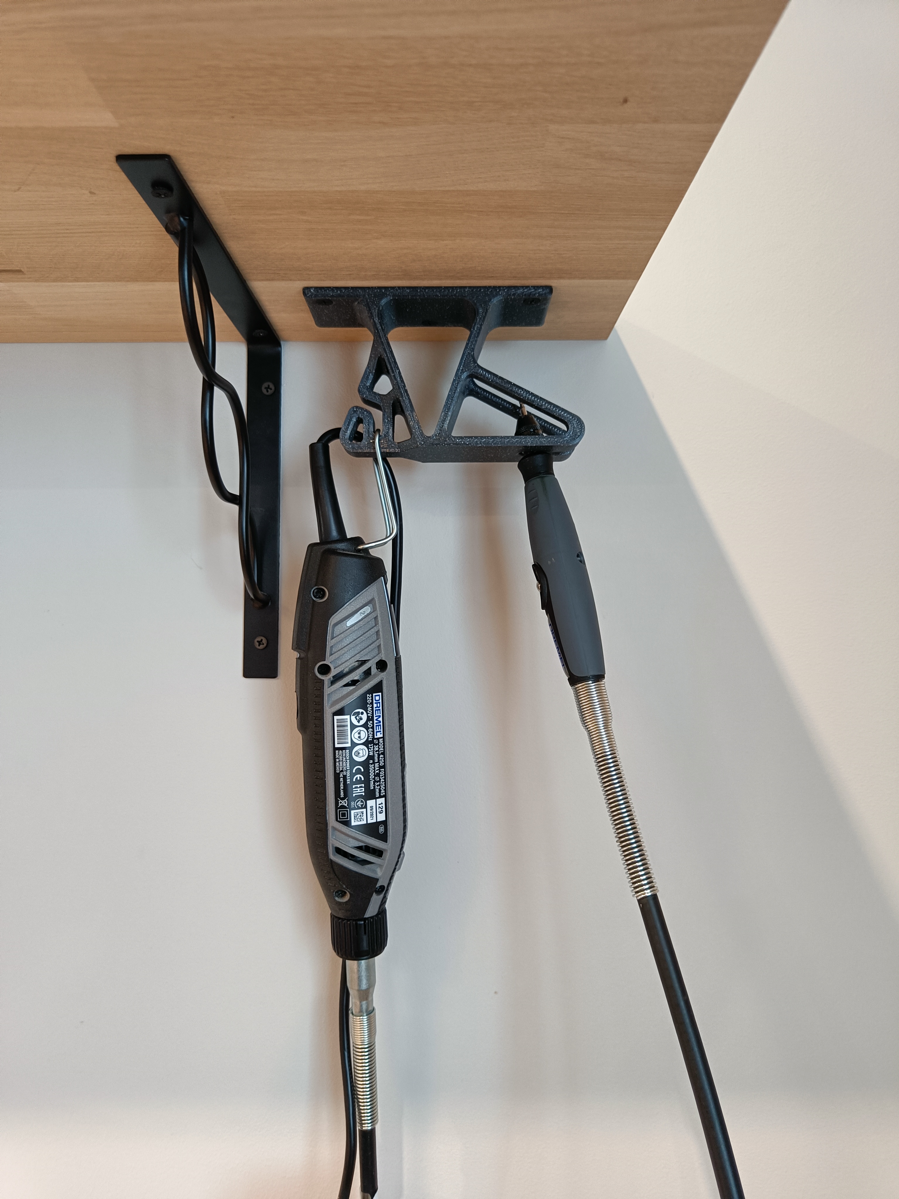 Under-shelf Dremel & chuck holder (with parametric model) - photo 2
