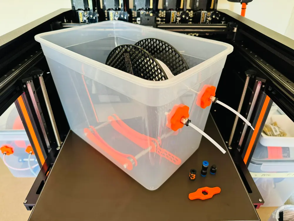Filament Dry Box with Dual Spool Holder and Tube Outlet for IKEA365+