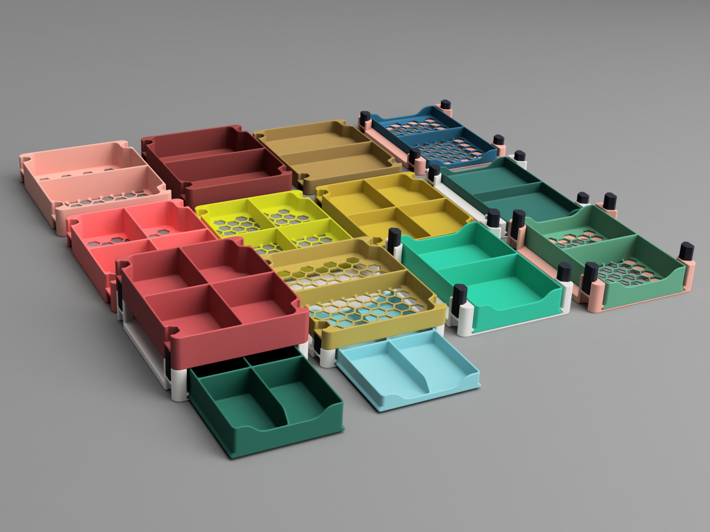 Versatile Stackable Storage Box System (Dividers)