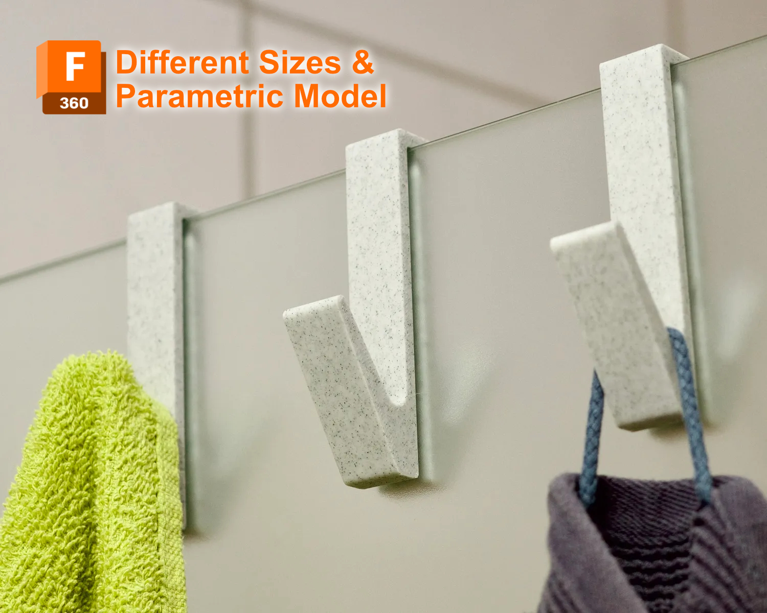 Shower Glass Towel Hook