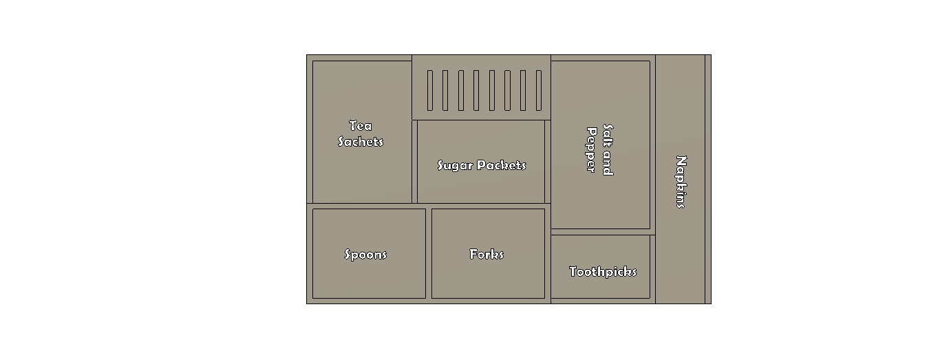 Organizador de cocina (té, azúcar, cubiertos, etc.)/ kitchen organizer (tea, sugar, etc)