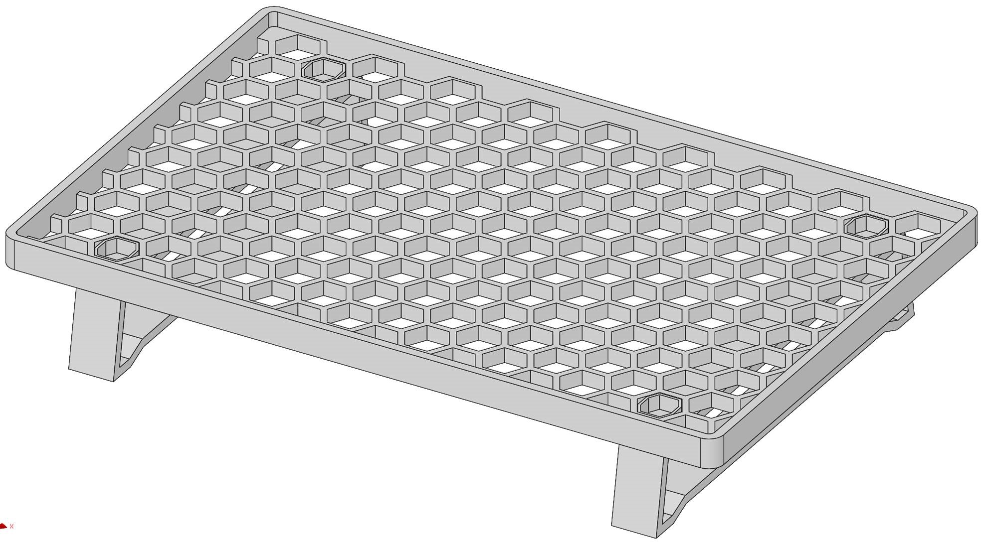 Hex Tray T1 - Bath supplies table/shelf for your bathroom - photo 2
