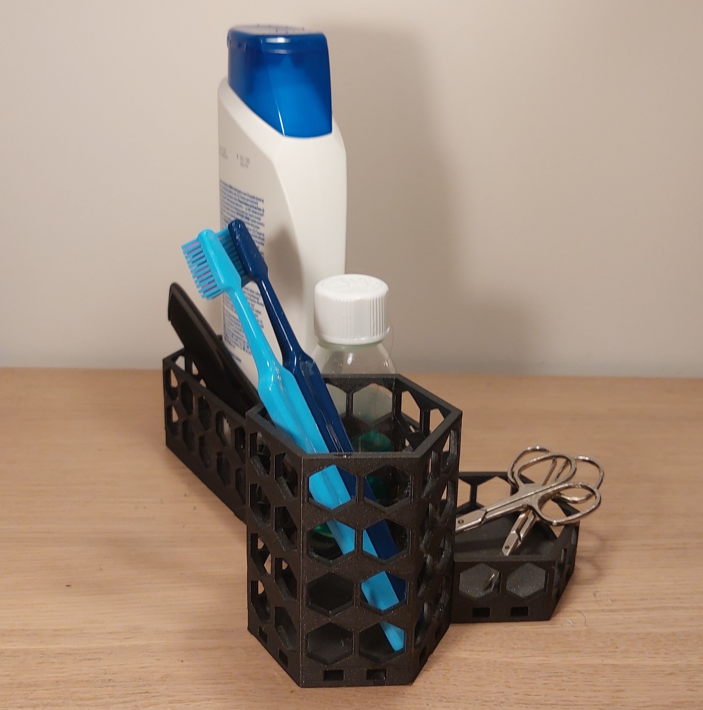 Modular Hexagonal Bathroom Storage