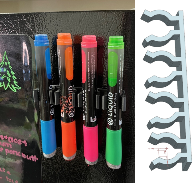 Marker Holder Clip, Chalk and Dry Erase, 8 sizes available