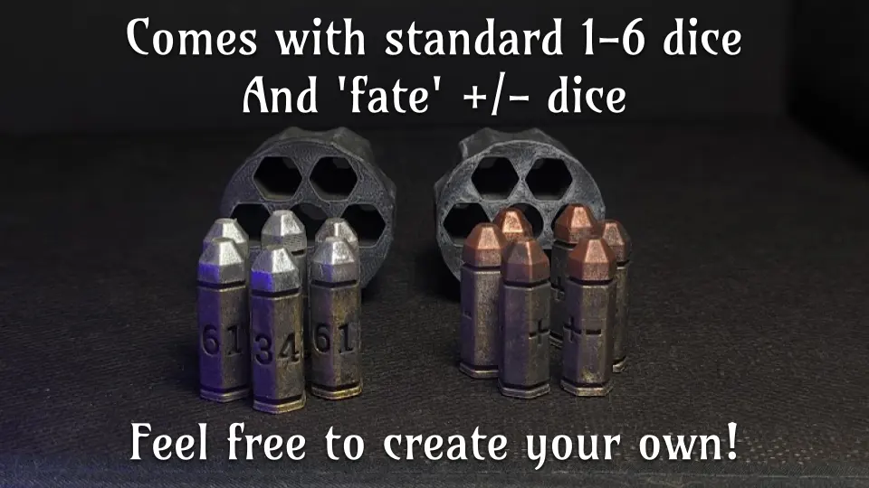 D6 Roller Bullets, dice and spinning container - photo 4