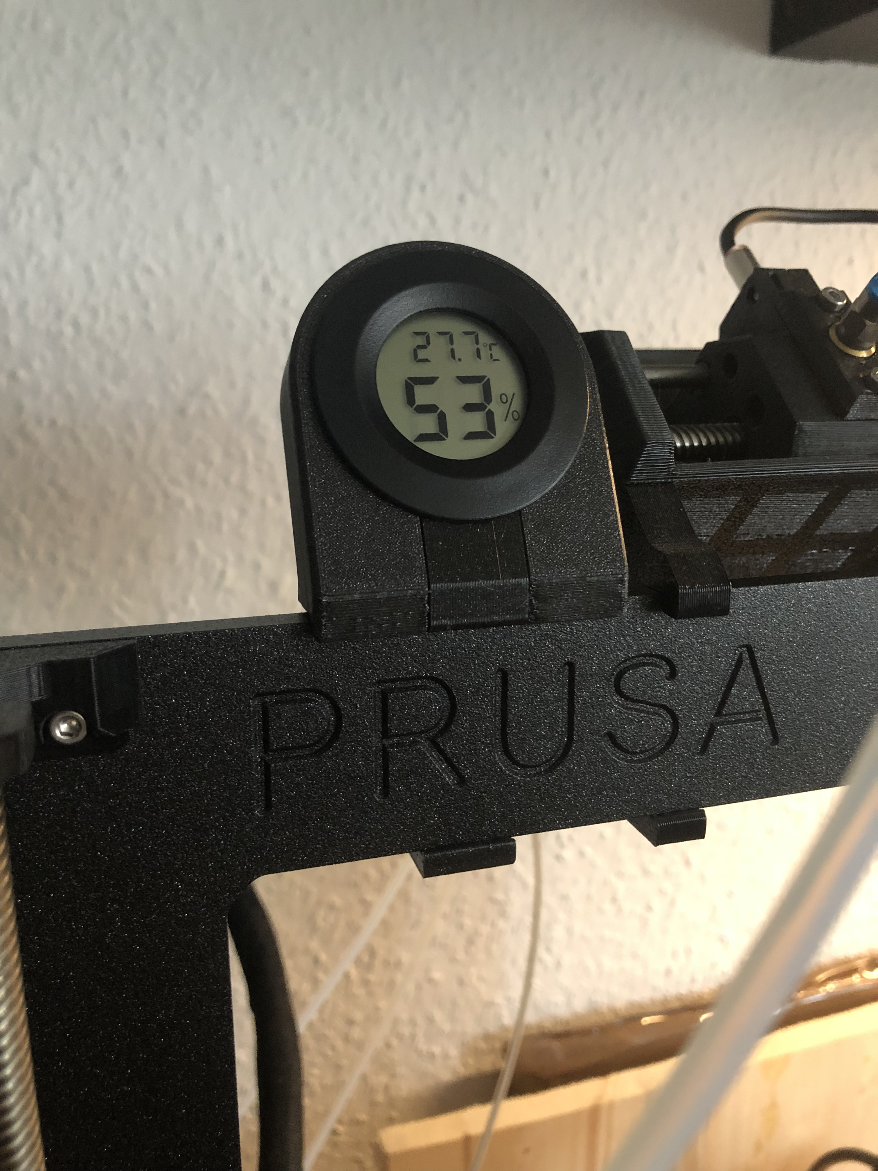 Hygrometer mount (snap on Prusa frame)